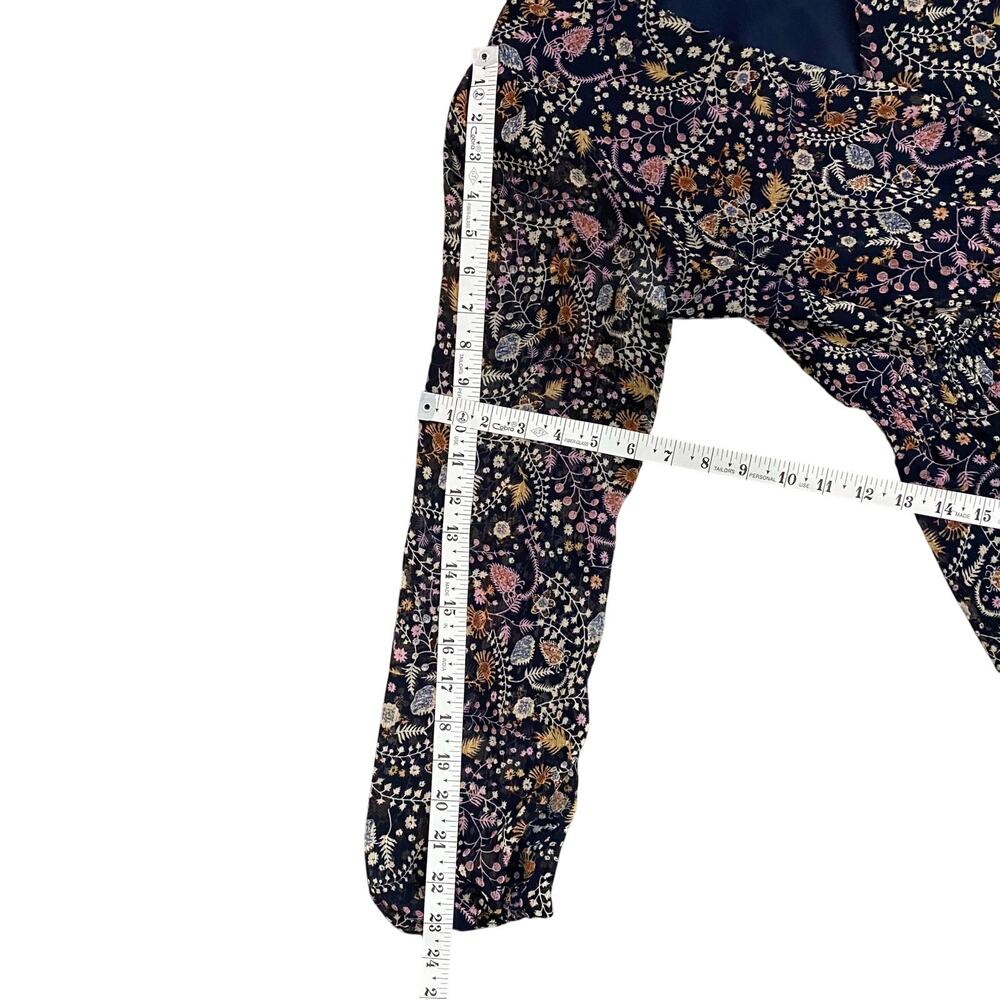 Sadie & Sage Floral Maxi Dress Faux Wrap V Neck Boho Cottagecore Small - Picture 10 of 14